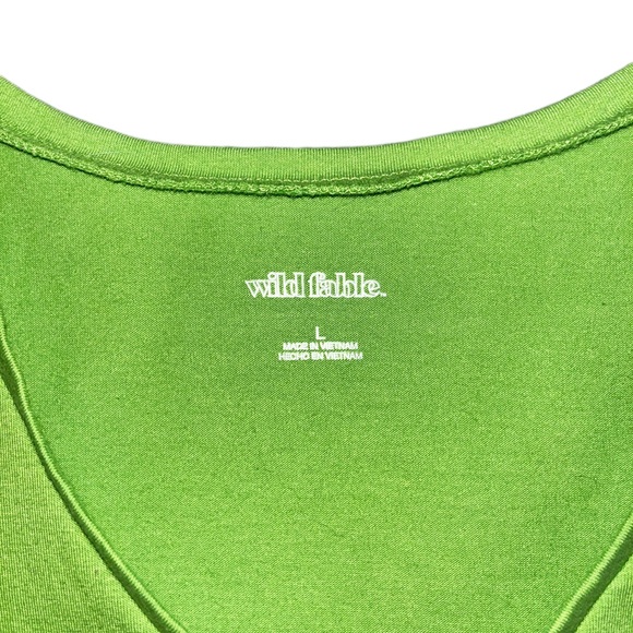 Wild Fable Lime Green Crop T-Shirt - Picture 3 of 4